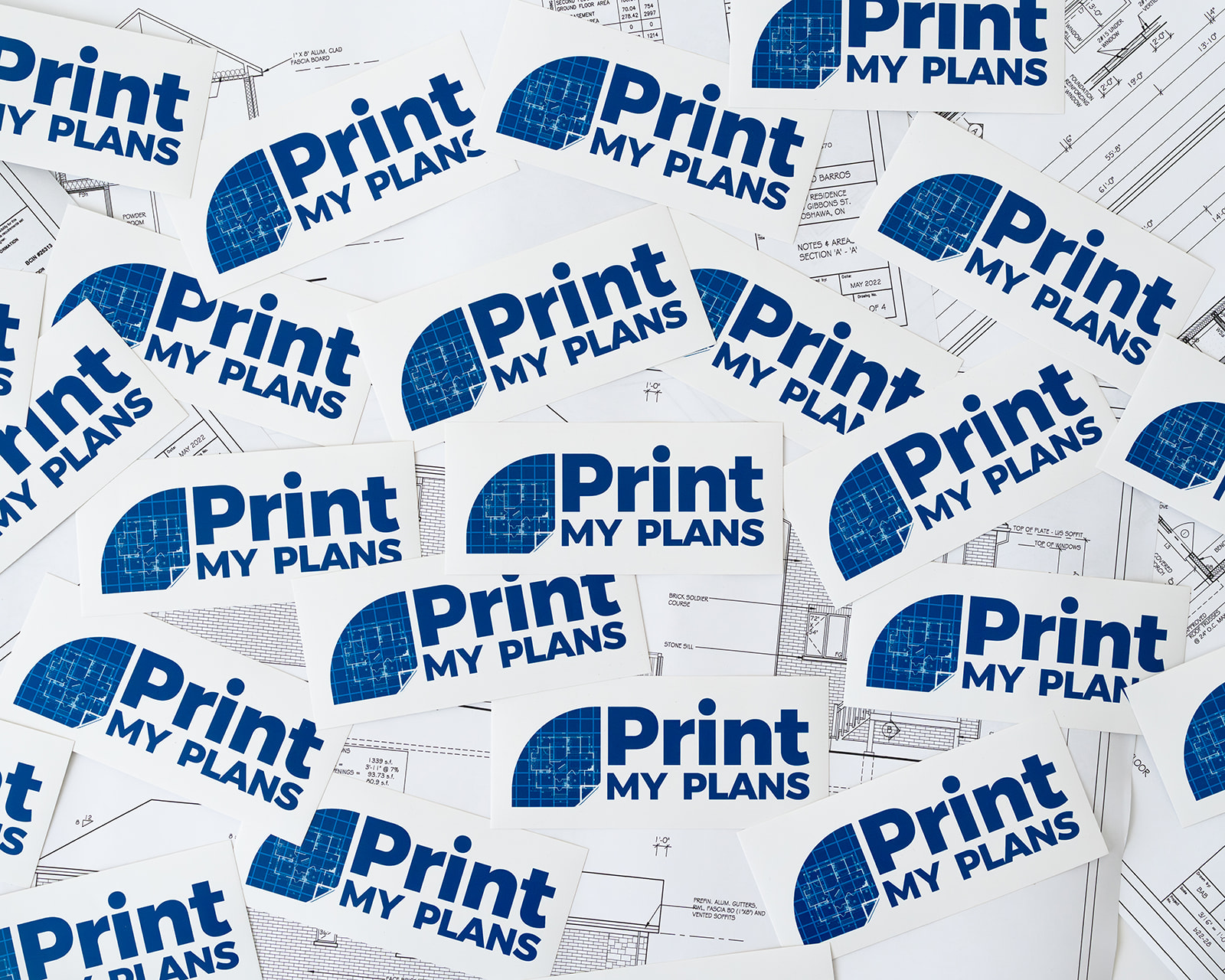 Large-format printed plans